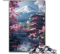 Jigsaw Puzzles for Adults 1000 Piece Mount Fuji And The Temple Jigsaw Puzzles for Adults, 1000 Piece An for Christmas Or Birthdays (Size 26x38cm)