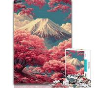 Jigsaw Puzzles for Adults 1000 Piece Mount Fuji, Japan Puzzles,Staycation Kill Time with Matching Poster And Trivia Sheet 75x50cm