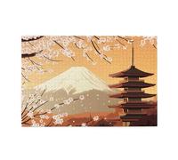 Jigsaw Puzzles for Adults 1000 Piece Mount Fuji Large Puzzle Japan, Difficult Challenging Family Games for The Whole for Women, Wooden Jigsaws with Gift Box Packaging, Home Room Decor 75x50cm E-1618