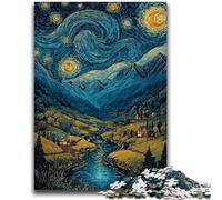 Jigsaw Puzzles for Adults 1000 Piece Mountains Under The Night Sky Puzzles for Teenagers,Educational Toy Funny Family Games Unique Home Decor (75x50cm)