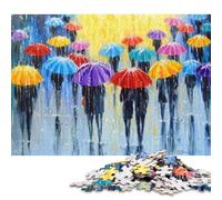 Jigsaw Puzzles for Adults 1000 Piece Multicolored Umbrellas Rectangular Jigsaw Puzzles for Adults & Woodenboard Puzzles Family Decoration 1000pcs (75x50cm)