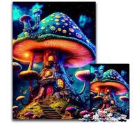 Jigsaw Puzzles for Adults 1000 Piece Mushroom House cardboard Jigsaw Puzzles for Adults Perfect for Christmas, Halloween, Easter, New Year 26X38CM/10.23x14.96inch