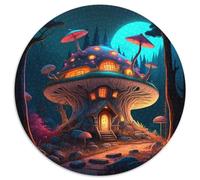 Jigsaw Puzzles for Adults 1000 Piece Mushroom House Paper Puzzles for Birthdays,Christmas,Halloween,Thanksgiving,Easter (Size 67.5x67.5cm)