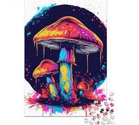 Jigsaw Puzzles for Adults 1000 Piece Mushroom Puzzles for Adults Wooden Board Puzzles Funny 1000pcs (75x50cm)