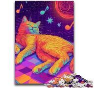 Jigsaw Puzzles for Adults 1000 Piece Music Cat 1000 Piece Jigsaw,Family Activity Fun at Home Activities, Birthday Present,Travel Gifts (50x75cm)