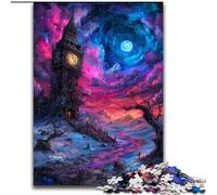 Jigsaw Puzzles for Adults, 1000 Piece Mysterious Big Ben Puzzle Brain-Challenging DIY Decorative Game, Family Interactive Toy (size 26x38cm)