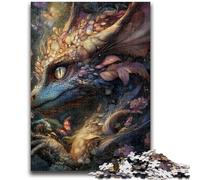 Jigsaw Puzzles for Adults 1000 Piece Mysterious Flying Dragon Stress Reliever Difficult Challenge Every Piece Is Unique - Challenging Family Fun Game 50x75cm