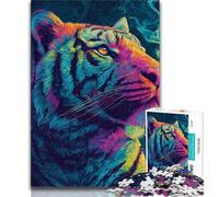 Jigsaw Puzzles for Adults 1000 Piece Mysterious Tiger 1000 Pieces for Teenagers,Challenging Game Toys Wall Decoration Unique Birthday And Xmas Gifts 26x38cm