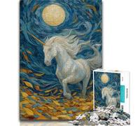 Jigsaw Puzzles for Adults 1000 Piece Mysterious Unicorn 1000 Pieces for Adults,Artistic Wall Decor & Birthday Gift Idea for Friends, Home Office 75x50cm