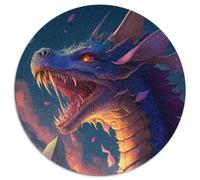 Jigsaw Puzzles for Adults 1000 Piece Mystery Cosmic Dragon 1000Pc Adults Round Jigsaw Puzzle Educational Brain Teaser, Artistic Home & Office Decor, 14+ Age (Size 67.5x67.5cm)