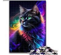 Jigsaw Puzzles for Adults 1000 Piece Mystical Black Cat Impossible Jigsaw Puzzles for Adults Birthday Gift Idea, Challenging Brain Teaser Game size 38x26cm