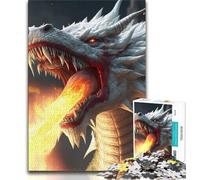Jigsaw Puzzles for Adults 1000 Piece Mystical Dragon Artwork Teenager Jigsaw,Challenging Game Toys Wall Decoration Unique Birthday And Xmas Gifts (size 75x50cm)