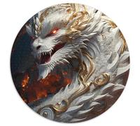 Jigsaw Puzzles for Adults 1000 Piece Mythical Fire Dragons Paper Jigsaw Challenging Brain Teaser for Teenagers,Perfect for Home Decor Or Gift (Size 67.5x67.5cm)