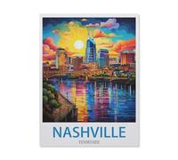 Jigsaw Puzzles for Adults 1000 Piece，Nashville Tennessee，Difficult Puzzle Perfect Educational Gift for Boys and Girls（38x52cm）-EF91