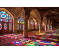 Jigsaw Puzzles For Adults 1000 Piece Nasir ol Molk Mosque or Pink Mosque in Shiraz Iran Photo Family Funny Challenging Holiday Puzzles for Adults Puzzle Gift for Women Men Seniors
