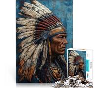 Jigsaw Puzzles for Adults 1000 Piece Native American Chief Bust Lernspielzeug Die Liebe zwischen Paaren stärken75x50cm