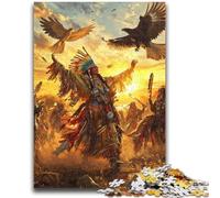 Jigsaw Puzzles for Adults 1000 Piece Native American Men Help The Brain Exercise Addictive Toys to Cultivate Patience Artists Collection, Fine Art 50x75cm