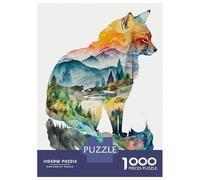 Jigsaw Puzzles for Adults 1000 Piece Nature Shaped Fox Animals Teenager Puzzles Hands-on Game Home Decoration Christmas Birthday Gifts 38x26cm/1000pcs
