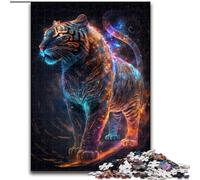 Jigsaw Puzzles for Adults 1000 Piece Nebula Tiger Made of Wood, Fun at Home Activities, Birthday Present, Travel Gifts 50x75cm Birthday Party for Men Women