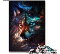 Jigsaw Puzzles for Adults 1000 Piece Nebula Wolf Jigsaw Puzzles for Adults 1000 Home Decor & Interactive Family Game, size 50x75cm