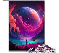 Jigsaw Puzzles for Adults 1000 Piece Neon Alien Landscape Jigsaws 1000 Pieces for Adults Family Activity Game for Teenagers, Challenging Brain Teaser (Size 26x38cm)