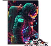 Jigsaw Puzzles for Adults 1000 Piece Neon Astronaut Impossible Jigsaw Puzzles for Adults Family Game Night, Home Decor & Brain Training Gift size 50x75cm