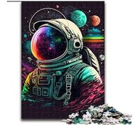 Jigsaw Puzzles for Adults 1000 Piece Neon Astronaut Impossible Jigsaw Puzzles for Adults Family Game Night, Home Decor & Brain Training Gift size 38x26cm