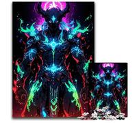 Jigsaw Puzzles for Adults 1000 Piece Neon Demon Warrior Impossible Jigsaw Puzzles for Adults Challenging DIY Brain Teaser for Teenagers 1000 PCS(38x26cm)