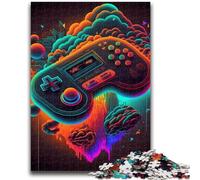 Jigsaw Puzzles for Adults 1000 Piece Neon Game Stress Reliever Difficult Challenge Suitable for Desktop Decoration 50x75cm
