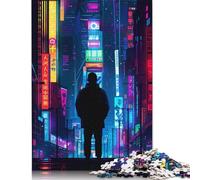 Jigsaw Puzzles for Adults 1000 Piece Neon Japan Tokyo Puzzles for Adults Wood Puzzles Game Challenge Toy 1000pcs (75x50cm)
