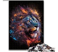 Jigsaw Puzzles for Adults 1000 Piece Neon Lion Jigsaw Made of cardboard,Relaxing Entertainment, Home Decor 1000pcs(26x38cm)