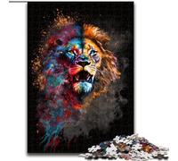 Jigsaw Puzzles for Adults 1000 Piece Neon Lion Puzzle Gift DIY Fun Suitable for Home Living Room Office Decoration (size : 50x75cm)