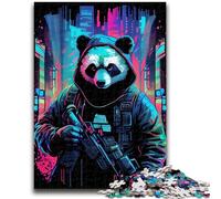 Jigsaw Puzzles for Adults 1000 Piece Neon Panda Help The Brain Exercise Addictive Toys to Cultivate Patience Artists Collection, Fine Art 26x38cm
