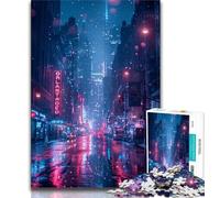 Jigsaw Puzzles for Adults 1000 Piece Neon Sci-Fi City Adult Jigsaw,Decompressing Intellectual Educational Toy Birthday Gift (size 75x50cm)