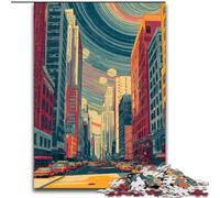 Jigsaw Puzzles for Adults 1000 Piece New York Cityscape Puzzle for Family Fun Perfect for Holidays, Interactive Game Nights (size 50x75cm)