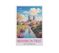 Jigsaw Puzzles for Adults 1000 Piece，Newark-on-trent Nottinghamshire，Educational Games Brain Challenge Jigsaw Puzzles for Adult Kids（75x50cm）-AI11