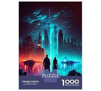 Jigsaw Puzzles for Adults 1000 Piece Night Life Neon City Jigsaw for Adults Fun Games Wall Art Unique Birthday And Xmas Gifts 52x38cm/1000pcs