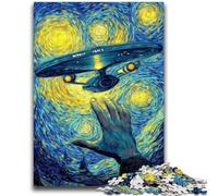 Jigsaw Puzzles for Adults 1000 Piece Night Sky Alien Spaceship Adult Jigsaw,Game Toys Every Piece Is Unique - Challenging Family Fun Game (26x38cm)