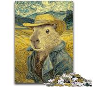Jigsaw Puzzles for Adults 1000 Piece Night Sky-style Capybara 1000 Pieces for Adults,Quiz Game Wall Decoration Unique Birthday And Xmas Gifts (75x50cm)