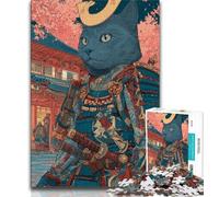 Jigsaw Puzzles for Adults 1000 Piece Ninja Cat Puzzles for Teenagers,Challenging Game Gifts for Is Ideal As A Gift for The Whole Family 26x38cm