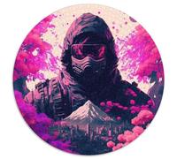 Jigsaw Puzzles for Adults, 1000 Piece Ninja Round Jigsaw Puzzles Intricate Design for Teenagers,DIY Decor,and Brain-Boosting Fun 67.5x67.5 cm