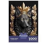 Jigsaw Puzzles for Adults 1000 Piece Noble King Wolf Teenager Puzzles Hands-on Game Home Decoration Christmas Birthday Gifts 70x50cm/1000pcs