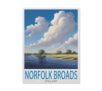 Jigsaw Puzzles for Adults 1000 Piece，Norfolk Broads England，Difficult Puzzle Perfect Educational Gift for Boys and Girls（50x70cm）-FD92