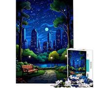 Jigsaw Puzzles for Adults 1000 Piece NY Central Park Pixel Art for Educational Game Challenge Toy Relaxing Games Improve Memory Gifts Birthday (Size 50x75cm)