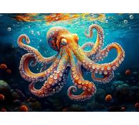 Jigsaw Puzzles for Adults 1000 Piece Octopus 27.56 x 19.69 Inch Seaworld Puzzles for Adults Educational Challenge 1000 Pieces Ocean Animals Puzzles