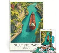 Jigsaw Puzzles for Adults 1000 Piece Ontario Travel Posters, Hands-on Game, Fun Activities at Home, Presents for Women 50x75cm