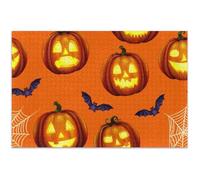 Jigsaw Puzzles for Adults 1000 Piece Orange Jack Lantern Pumpkins Toy Game Artwork Unique Puzzle Gifts Funny, 29.5x19.7 Inch