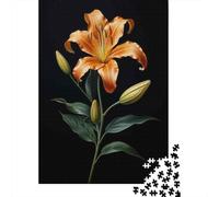 Jigsaw Puzzles for Adults 1000 Piece Orange Tiger Lily Flower-3 Puzzles for Adults Relaxing Games A Work of Art Fun Activities at Home 52x38cm/1000pcs