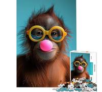 Jigsaw Puzzles for Adults 1000 Piece Orangutan Bubblegum Challenging To Complete For Family Fun Fun Games for Ages 14 And over (38x26cm)