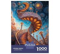 Jigsaw Puzzles for Adults 1000 Piece Ornate Stairway to The Sky Jigsaw for Adults Fun Games Wall Art Unique Birthday And Xmas Gifts 38x26cm/1000pcs